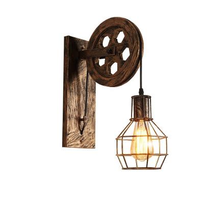 China American iron wall lamp pulley wall lamp restaurant lamp balcony corridor for sale