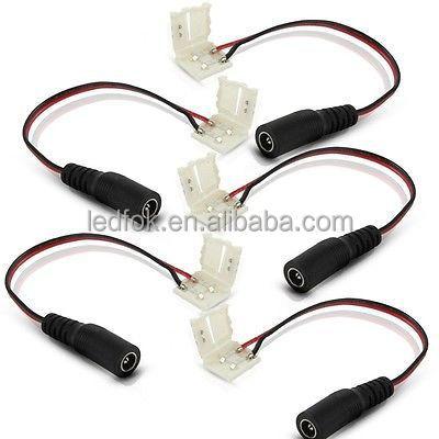 China Flexible LED Strips 8mm DC Power Jack With 3528/5050 Flexible SMD LED Strips Connector for sale