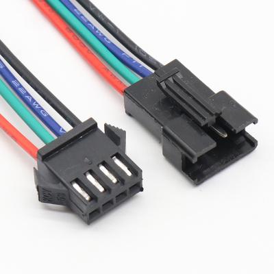 China Fongkit Electronics Connecting Lights 4 Pins Male SM Connector Cable Extension Female Electrical Wire For 3528 5050 RGB LED Strip Lights for sale