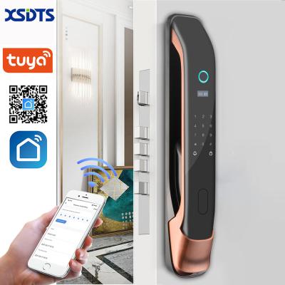 China New Design Smart Lock Work With Tuya Unlock With Fingerprint Password Key Cards APP Support Temporary Password D3 for sale