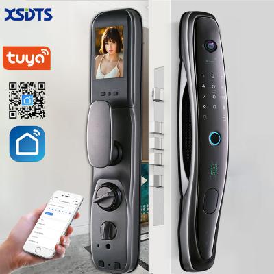 China New Tuya APP Camera Door Biometric Smart Door Lock Password Electronic Lock Key IC Card Unlock Fingerprint Lock Q8 for sale