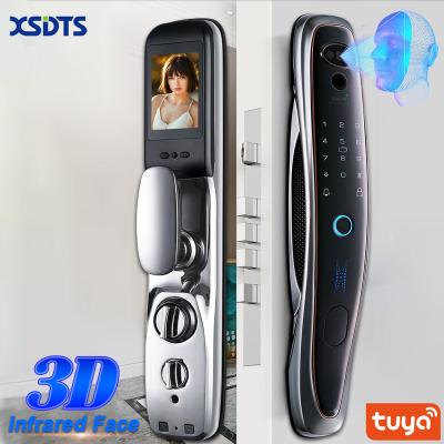 China 3D Face Recognition Lock Security Digital Smart Door Lock With Password Smart Fingerprint Tuya Life Key Card Unlock Q8 Pro for sale