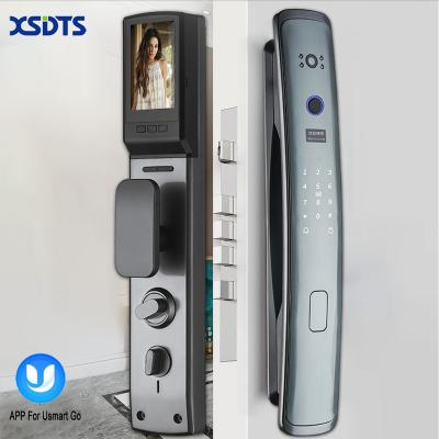 China Biometrical Electronic Camera Smart Door Lock APP Remote Smart IC Card Password Key Fingerprint Unlock Digital Locks D6 for sale