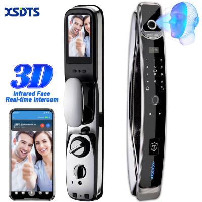 China Smart Door Lock With Video Intercom Face Recognition Fingerprint Password IC Card Open Wifi Digital Lock Q21S for sale