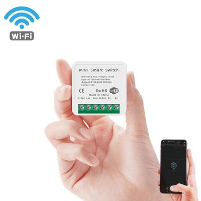 China New Arrival 16A MINI Tuya WiFi Sealed Switch Led Life Supports 2 Way APP Voice Relay Timer Google Alexa Light Weight Smart Home for sale