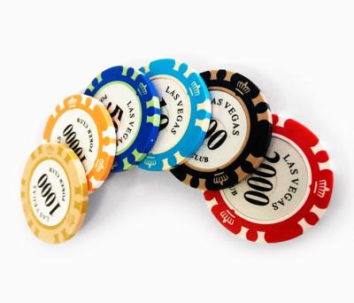 China Casino Gambling Clay Poker Chips Accepted Custom Harmless Non-Toxic Convenient Printed Logo For Playing Poker Games for sale