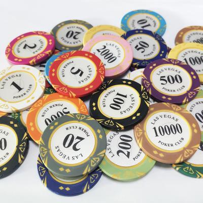 China Quality 14g Clay Chips Sets Colorful Professional Monte Carlo Casino Poker Gaming Casino Chips for sale