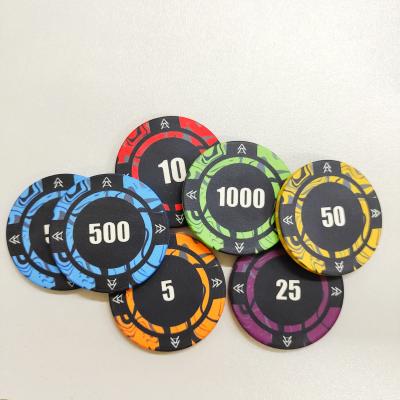 China Wholesale Poker Club Game Poker Chips Ceramic Poker Chip Board Game Accessories Customized Poker Chips for sale