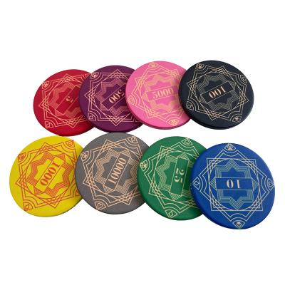 China Simple Poker Chips Casino Ceramic Chips Texas Color Design Comfortable Hand Feel Hold Them Poker Wholesale Poker Chips for sale