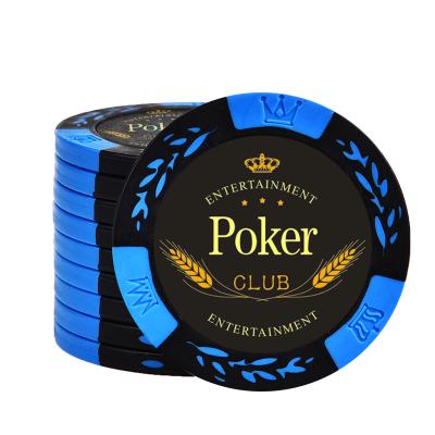 China High Quality Poker Good Touch Feeling White/Clear Color/Soft Edge Clay Chips Texas Hold'em Chips Plenty Chips For Multi Card Game for sale