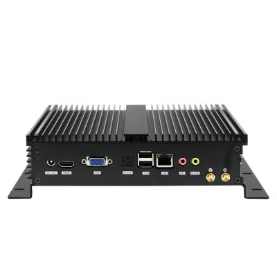 China cheapest x86 mini processor D2550 fanless dual lan pc embedded pc computer 224.6*200*57.5mm for sale