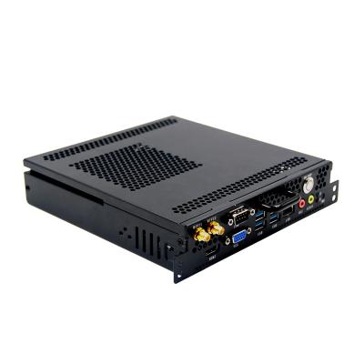 China Fanless Mini Industrial OPS Barebone PC Mini PC With Built-in DC 180*195*42 mm Support 12V-19V for sale