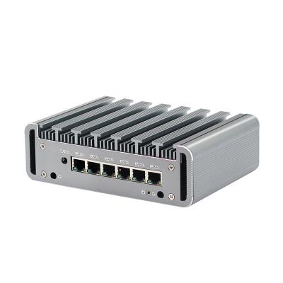 China Zunsia EmbeddIndustrial Mini PC Router pfsense Firewall with 6Lans 6/7 Gen I3 I5 I7 Fanless CPU Firewall Mini PC 178.3*125.7*55mm for sale