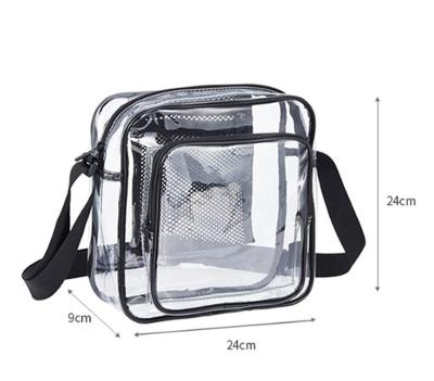 China Fashion INS Cute PVC Purses And Handbags Hot Selling Cute Transparent Clear Shoulder Bag for sale