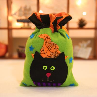 China Fashionale Halloween Pumpkin Folding Wrapping Party Funny Candy Bag Cute Pumpkin Gift Bag for sale