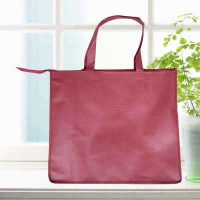 China 2022 China Manufacture Professional Eco Burgundy Handled Non Woven Shopping Bag for sale