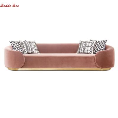 China EUROPEAN Royal Soft Fabric Living Room Design Bedroom Furniture Hotel Star Business Italian Velvet Fabric For Sale Lobby Sofa for sale