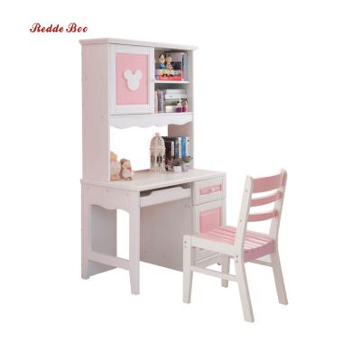 China Bedroom desk wholesales special design pink color style kids use study desk for girl 6301 for sale