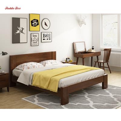 China B005 Solid Wood Queen Size Bed Caster Canopy Soft Modern Bedroom Furniture Queen Size Beds for sale