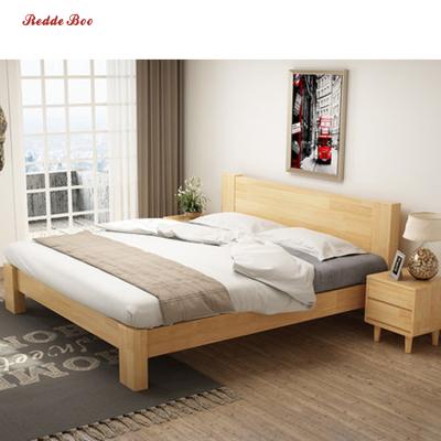 China Redde King / Queen Size Soft Bed Boo Solid Wood King Size Bed And Room Modern Furniture Bed Sheet B005 for sale