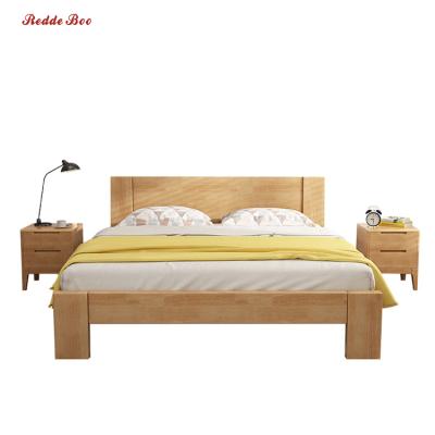 China 2021 New Furniture Luxury Home Furniture Soft Plank Bedroom Furniture Solid Wood Queen Size King Bed for sale