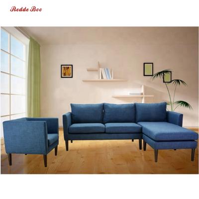 China Factory direct sale simple design leisure cheap modern fabric convertible living room corner sofa with convertible B06 for sale