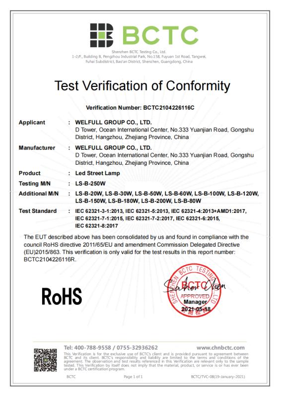 RoHS - Welfull Group Co., Ltd.