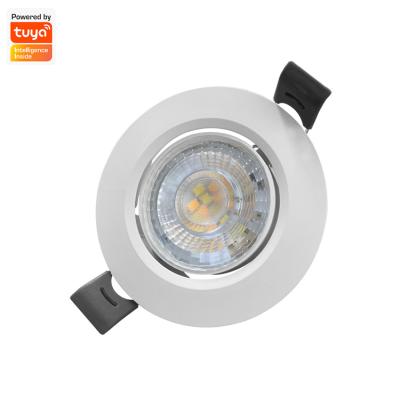 China EUROPEAN family series round smd anti-glare recessed downlight 220-240v 4.9W RGBCW led smart wifi for sale