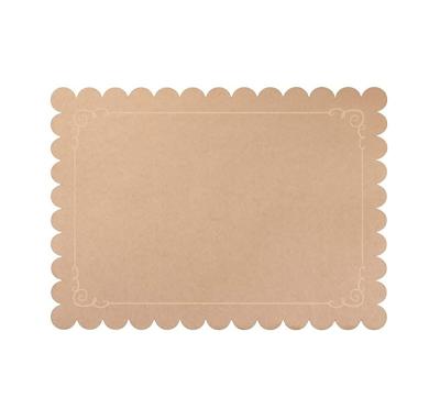 China Minimalist Brown Kraft Paper High Quality Disposable Place Mats For Parties Celebrations Lunches for sale