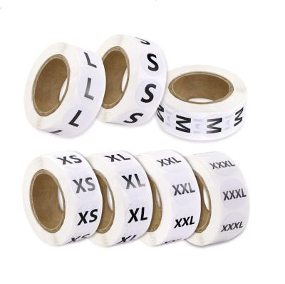 China Premium Quality Barcode Round Sticker Labels Clothing Circle Waist Sticker Adhesive Clothing Waist Stickers For Clothing for sale