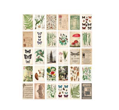 China Beautiful Retro Style Vintage Collectible Postcard Set Nature and Ephemera Botanical Postcards from Business.office.gift .promotion.etc for gathering for sale