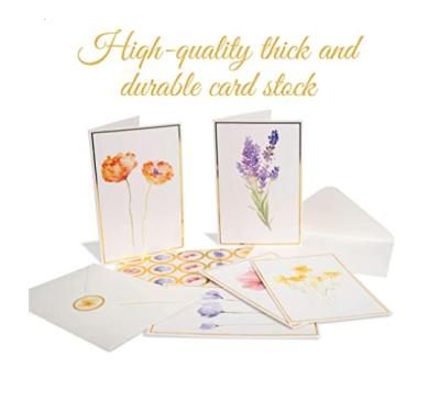 China Business.office.gift .promotion.etc premium quality assorted artistic watercolor gold foil occasion all greeting cards for women girlfriends for sale