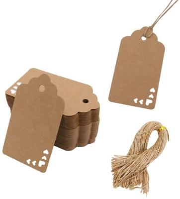 China Other High Quality Heart Wrapping Paper Gift Tags with Natural Free Root Jute Twine Craft Hang Tags for Gifts Arts and Crafts Wedding Ho for sale