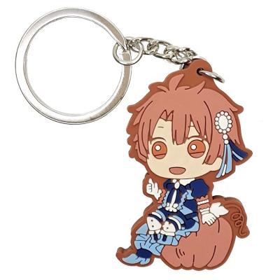 China Eco-friendly promotional custom design cute kawaii 2D girly key chain key tags PVC custom keyholder for sale