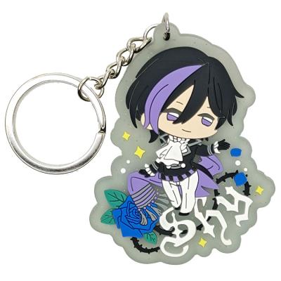 China Fashion Souvenir OEM Resin Key Chain PVC Japan Character Key Chains Eco-friendly Soft Cute Keyring for sale