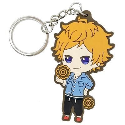 China Eco-friendly fashion pantone customized soft pvc cartoon kawaii aninme key chain key chains logo for sale