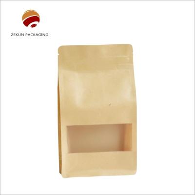 China Gravure Printed Stand Up Kraft Paper Packaging Bag for sale