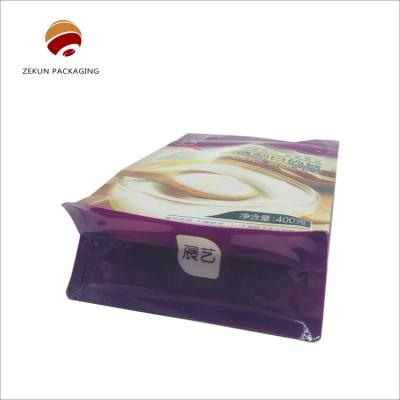 China Customizable Silver Flat Bottom Bags with CMYK/PANTONE Printing for Food Packaging for sale