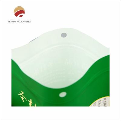 China Hot Seal Tea Packaging Bag Up To 10 Colors with Sealing Handle for sale