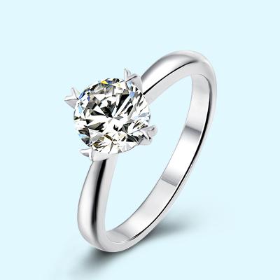 China CLASSIC Good Quality 1.0ct VVS Moissanite Name Engagement Ring Lab Developed Custom Diamond Wedding Ring for sale