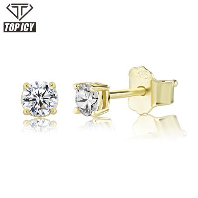 China Hiphop Hip Hop Jewelry 925 Sterling Silver Moissanite Earring Studs Jewelry Women Earrings Women Accessories Earrings for sale