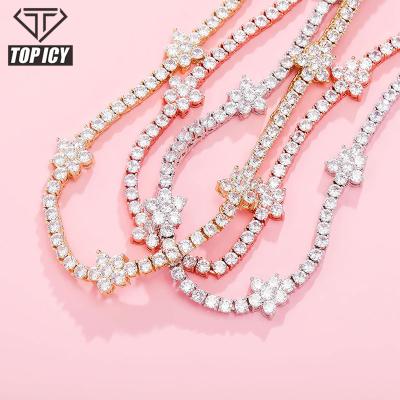 China Hip Hop New Arrive Women Jewelry Butterfly Necklace Adjustable Rose Gold Color Iced Out Choker Tennis Chain Diamond Shining Necklace for sale