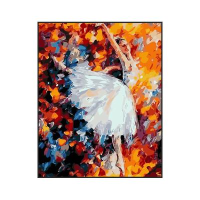 China Dropshipping Ballet Dancer DIY Classical Canvas Painting Abstract Painting By Numbers for sale