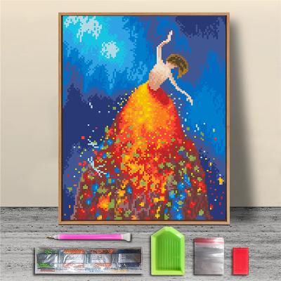 China New Wholesale 5D Full Drill Classic/Postmodern Diamond Painting Dance Abstract Wall Art DIY Diamond Painting For Children for sale