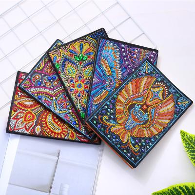 China New Diy Special Shaped Leather Diy Diary Notepad Christmas 5d Diamond Painting Notebook Classic/Postmodern Diamonds Notebook for sale