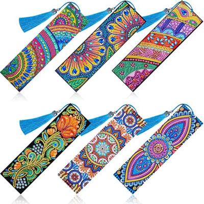 China New Classic/Postmodern 5D DIY Diamond Painting Bookmark With Special Shaped High Quality Diamond Tassel Opens Gift Books for sale