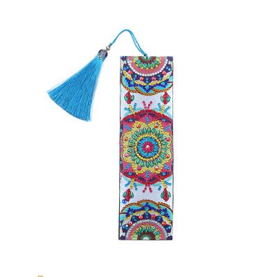 China New Classic/Postmodern Special Shaped Stitch Cross Art Embroidery Flower Craft Tassel Rhinestone Diamond Painting Bookmark 5D DIY Marks Gift for sale