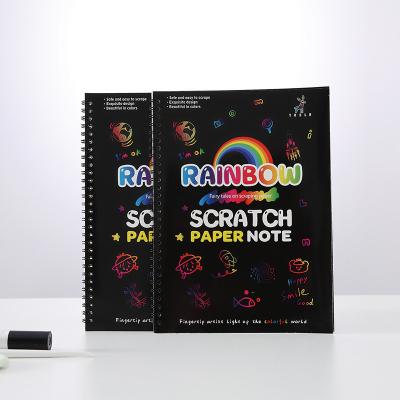 China Europe Rainbow Painting Scratch Paper Set Book Dropshipping DIY Art Painting Sketch Pad Handmade for sale