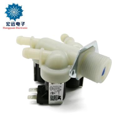 China Front Load Washing Machine Water Inlet Valve 3 Way Solenoid Control Water Inlet Household Customized Fill Valve for sale