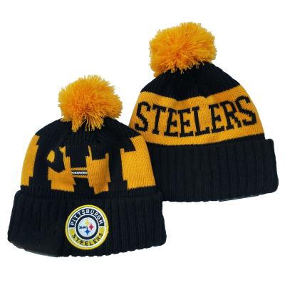 China Striped 2022 Football Teams beanies Keep Warm Hip Hop Knit Winter Hats cowboy beanies for sale